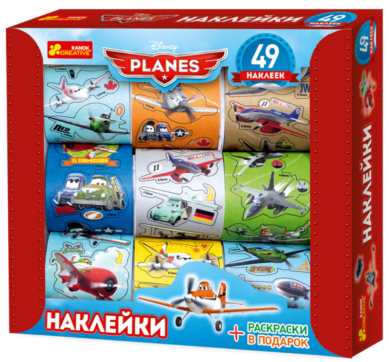 Набор наклеек в коробке «Самолёты»