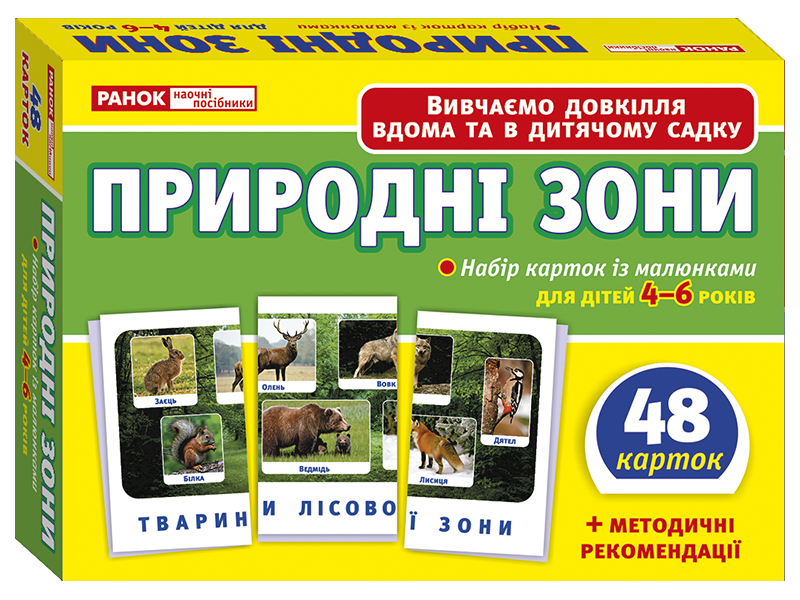 Обучающие карточки «Природные зоны»