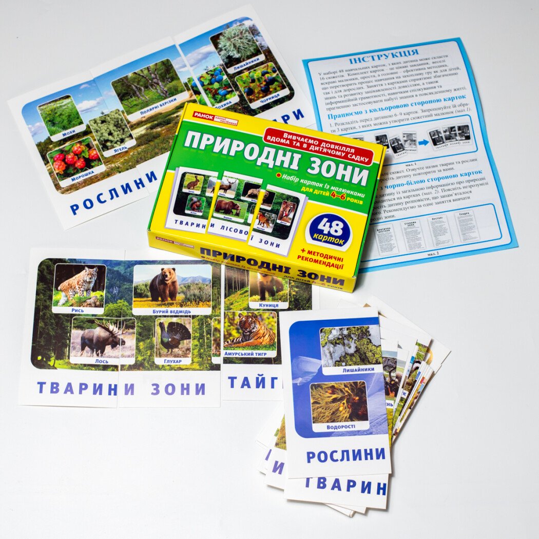 Навчальні картки «Природні зони» - фото Ранок Креатив