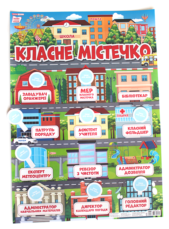 Плакат для оформлення класу «Класне містечко» НУШ - фото Ранок Креатив
