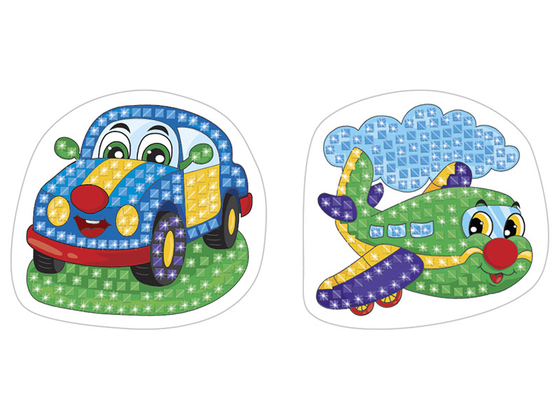 Стікерна мозаїка «Машина та Літак» - фото Ранок Креатив