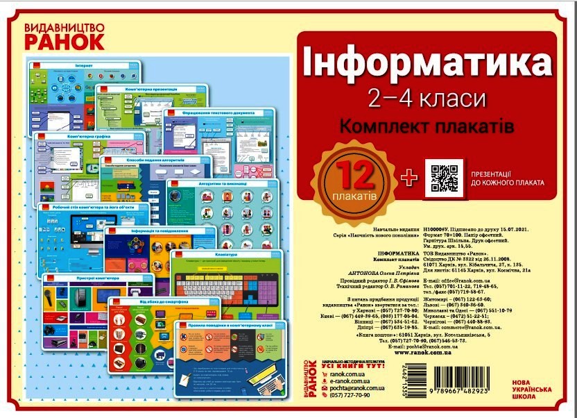 КНП Інформатика 2-4 клас  ПЛАКАТИ НУШ  Наочність нового покоління