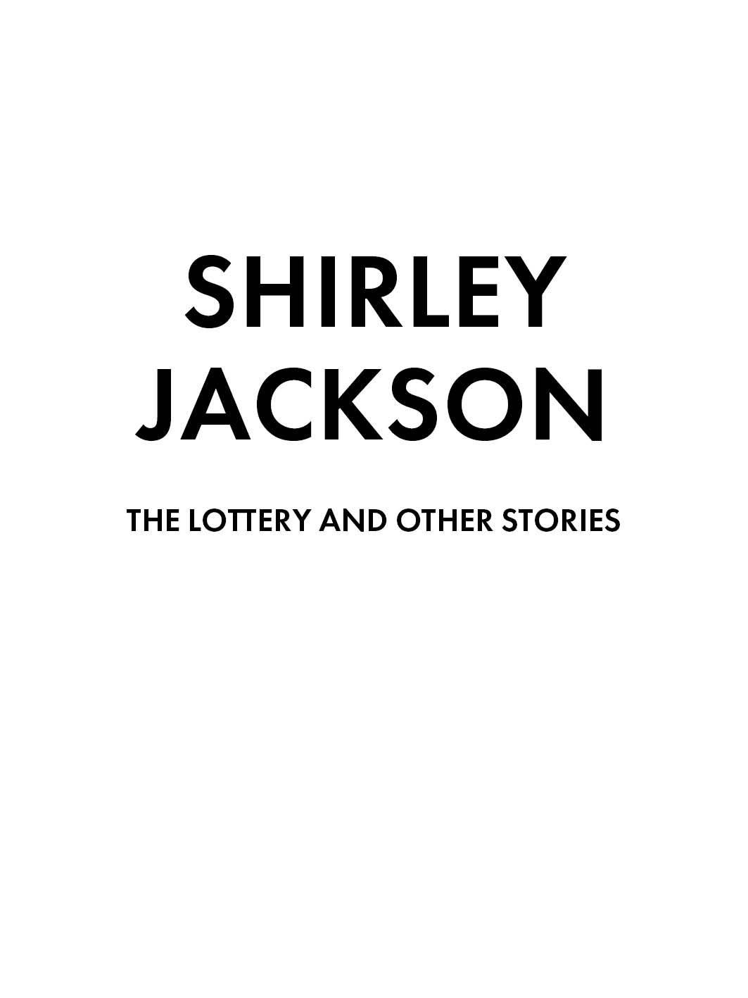 Лотерея та інші оповідання