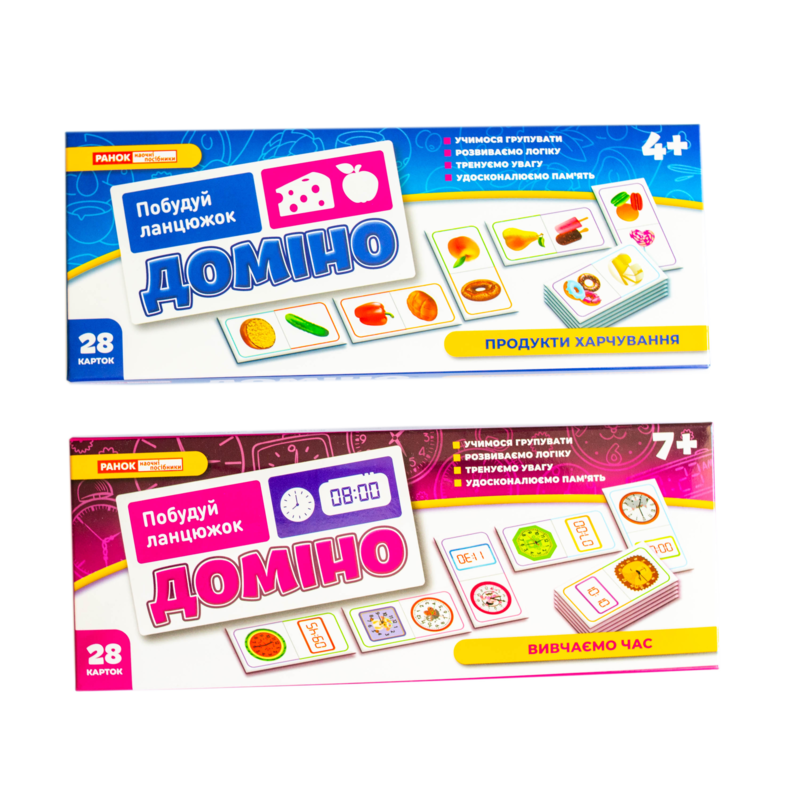 Розвивальна гра. Доміно. Продукти харчування - фото Ранок Креатив