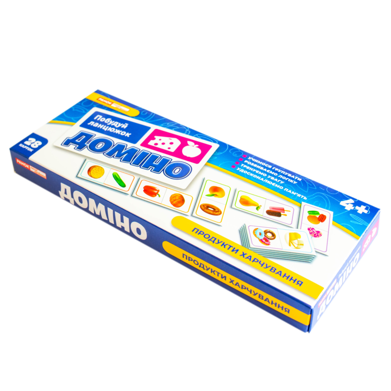 Розвивальна гра. Доміно. Продукти харчування - фото Ранок Креатив