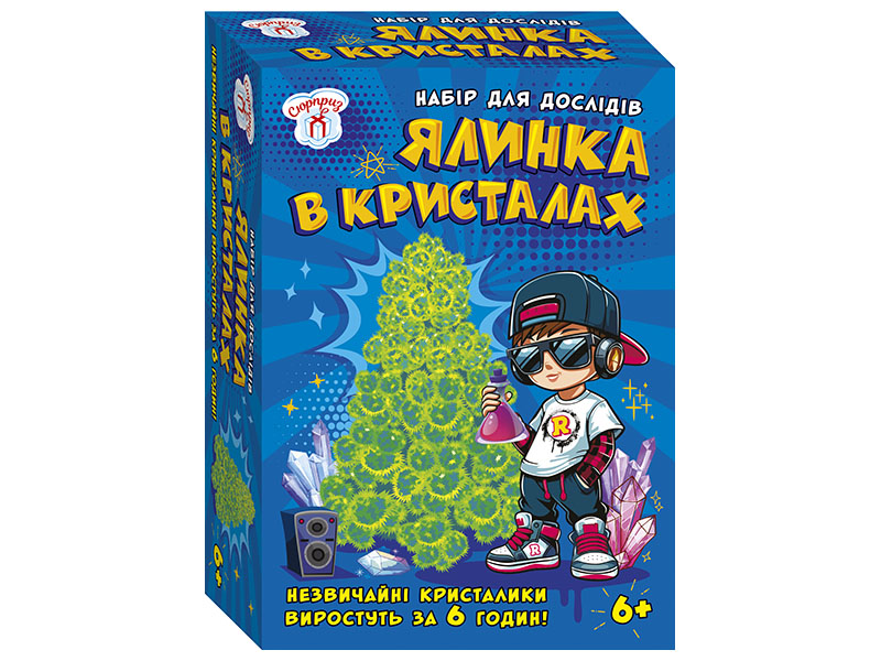 Ялинка в кристалах. Зелений