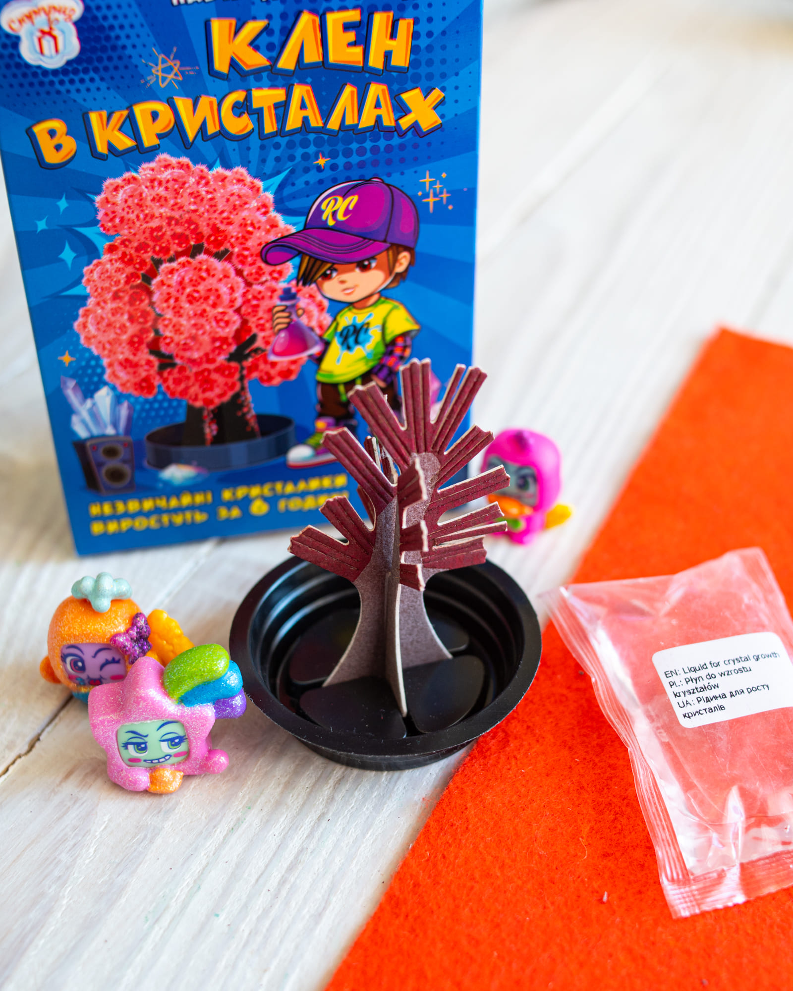 Набор для опытов. Клён в кристаллах. Красный - фото Ранок Креатив