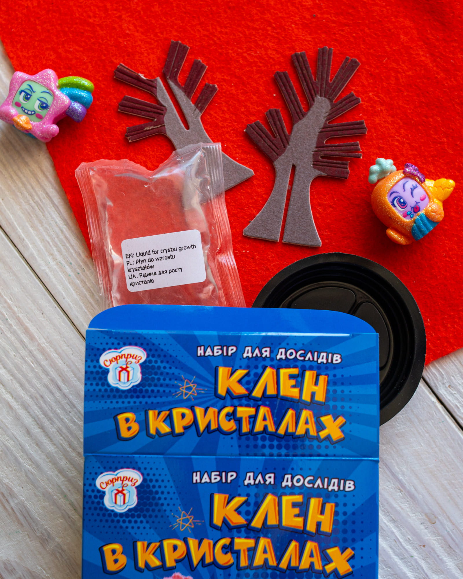 Набор для опытов. Клён в кристаллах. Красный - фото Ранок Креатив