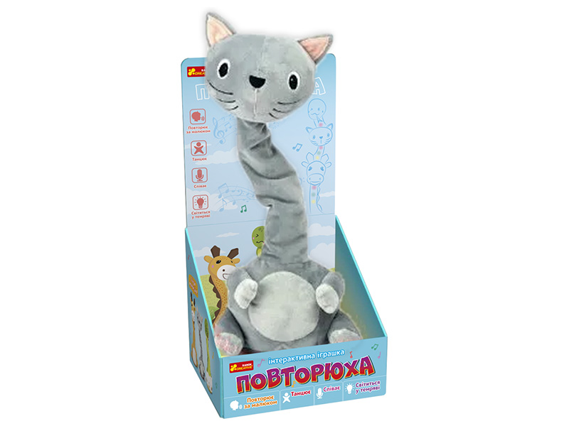 Інтерактивна іграшка-повторюха. Котик