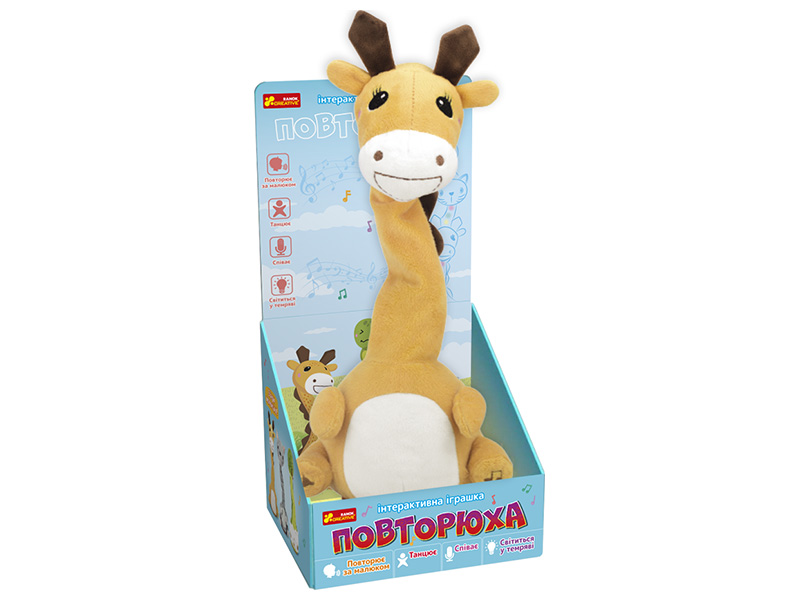 Інтерактивна іграшка-повторюха. Жираф - фото Ранок Креатив