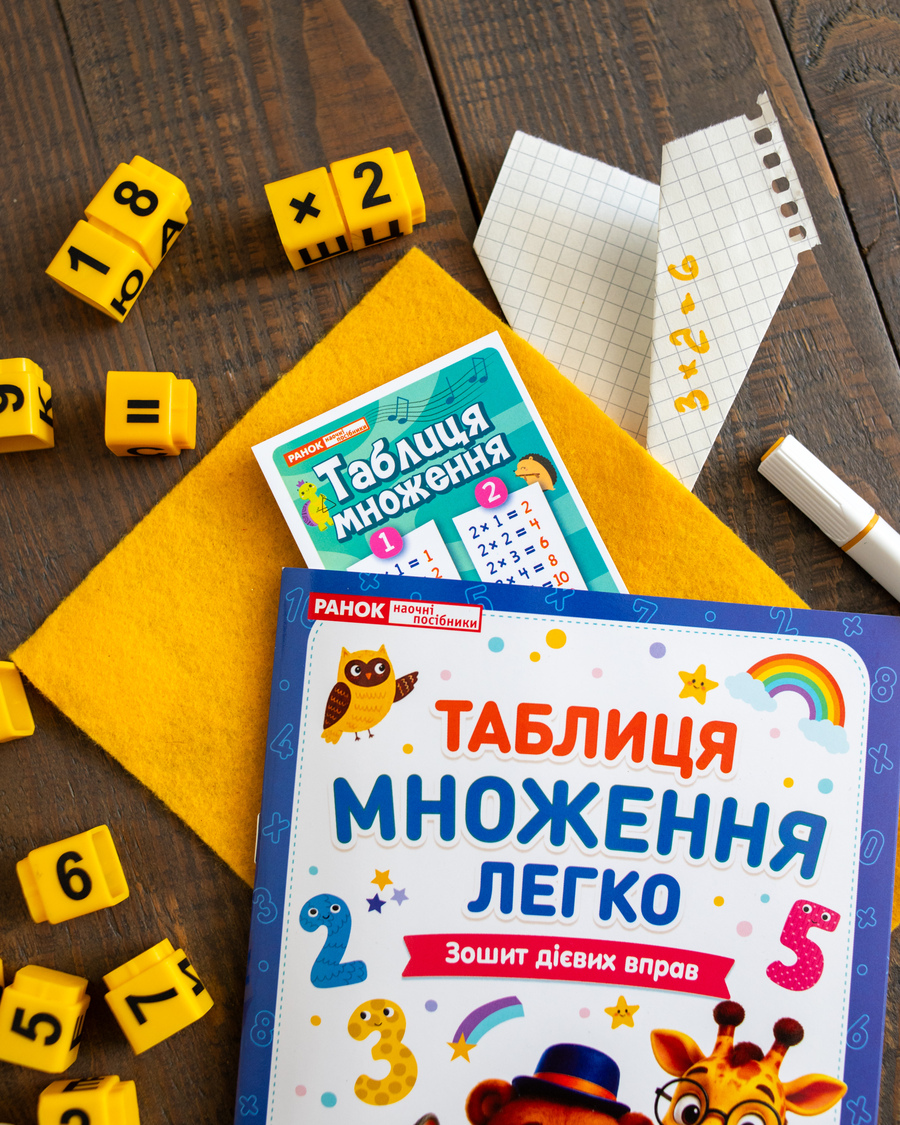 Закладка двостороння. Таблиця множення (від 1 до 10)‬‬ - фото Ранок Креатив
